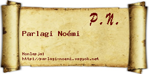 Parlagi Noémi névjegykártya